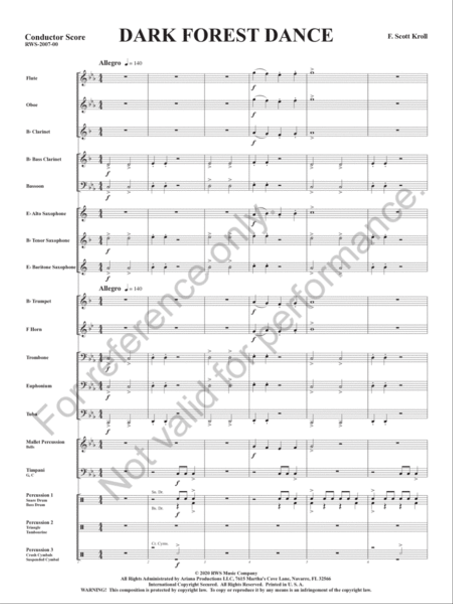Dark Forest Dance Dark Forest Dance Concert Band scores gallery preview page 4