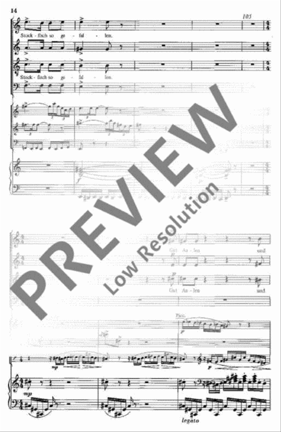 Des Antonius von Padua Fischpredigt 4-Part scores gallery preview page 15