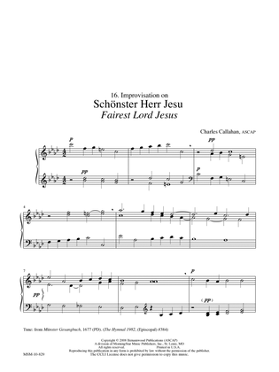 Book cover for Improvisation on Schönster Herr Jesu (Fairest Lord Jesus)