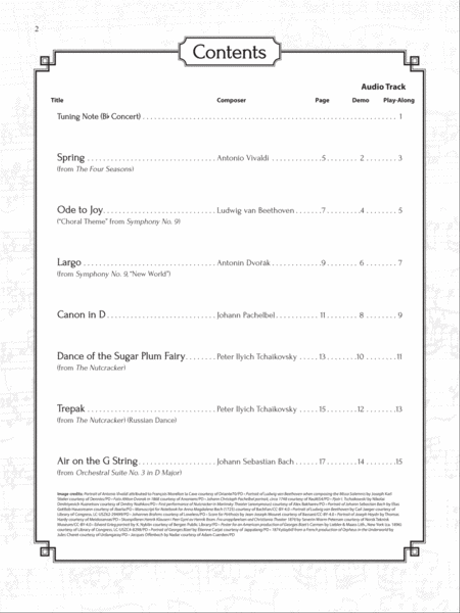 Easy Classical Themes Instrumental Solos Trumpet Solo scores gallery preview page 2
