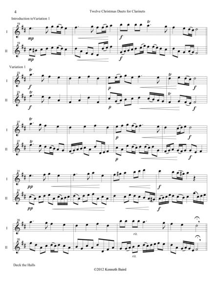 12 Christmas Duets for Clarinets image number null
