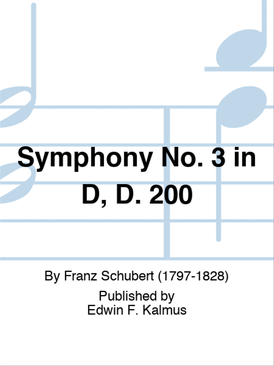 Symphony No. 3 in D, D. 200 Orchestra scores gallery preview page 1