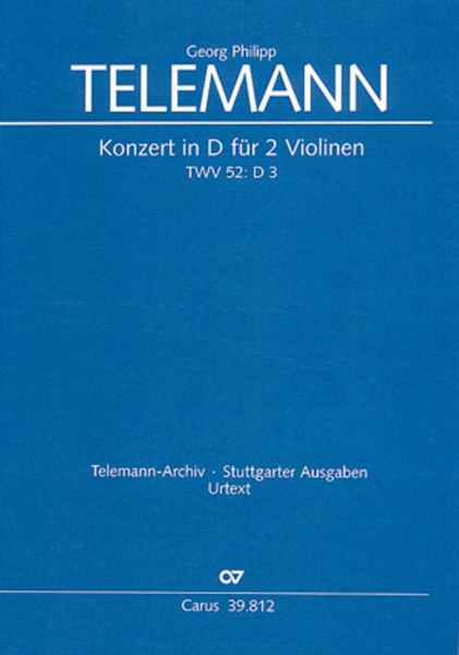 Concerto for two violins (Konzert in D fur 2 Violinen)