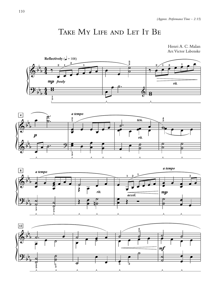 Take My Life and Let It Be - Piano Solo Piano Solo scores gallery preview page 1