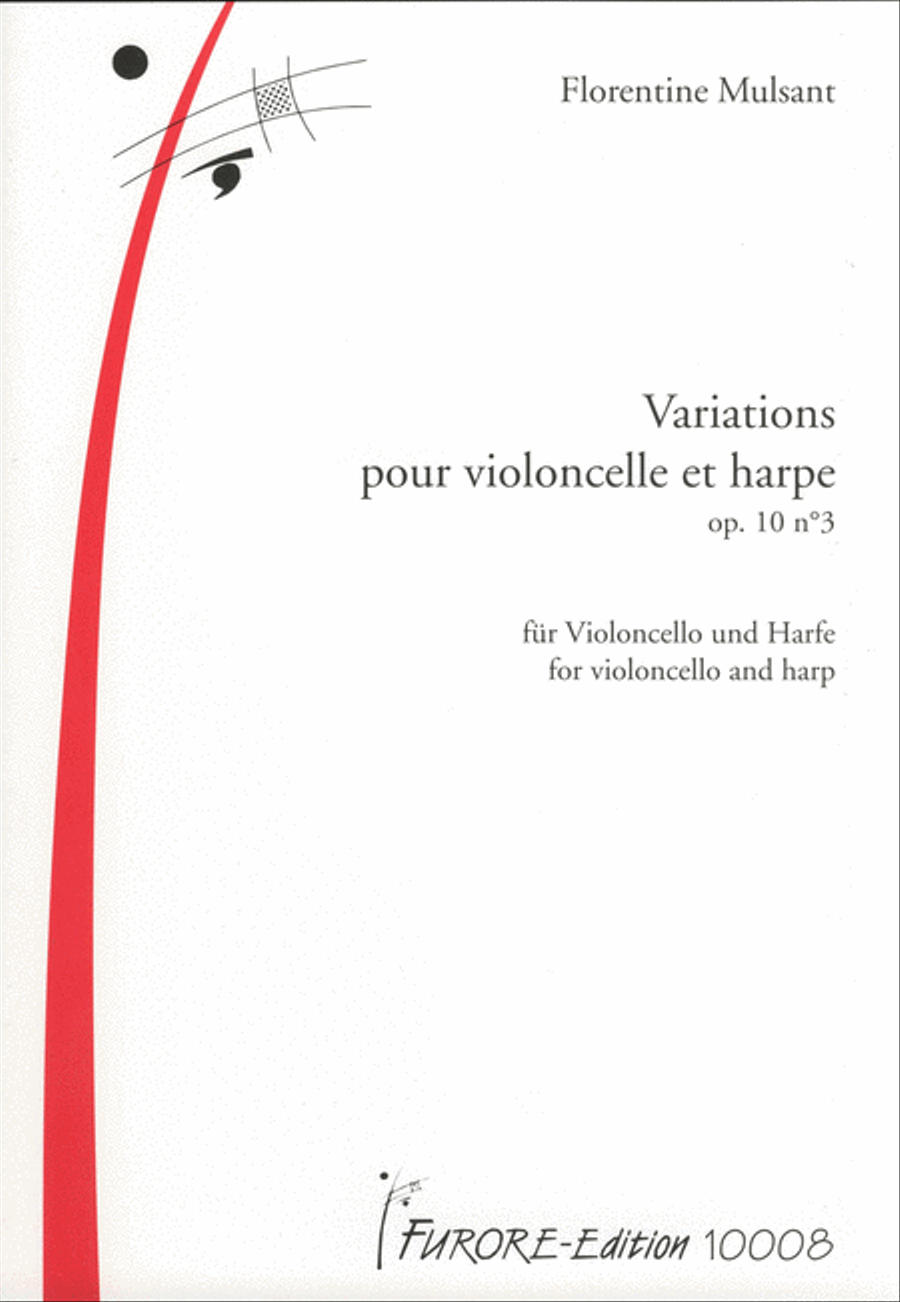 Variations for harp and violoncello Harp scores gallery preview page 1