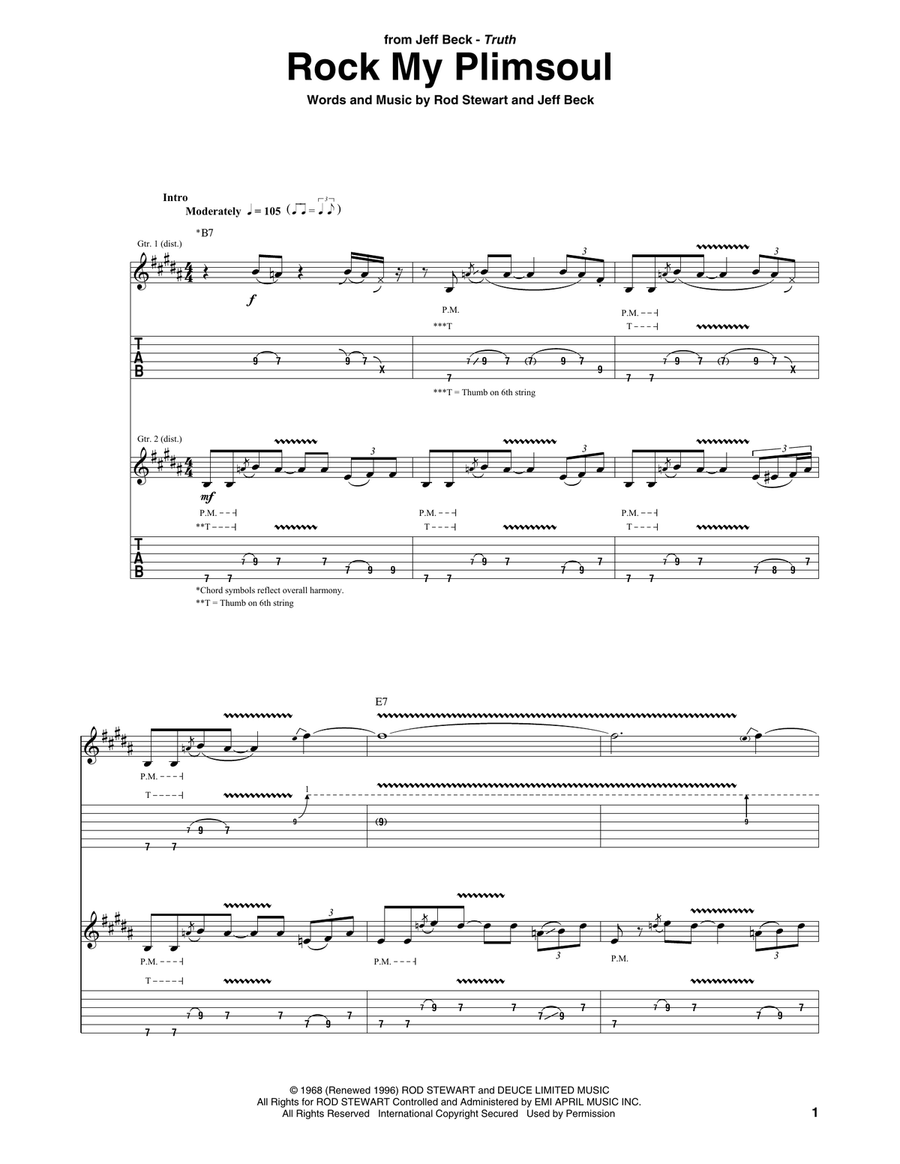 Rock My Plimsoul Acoustic Guitar scores gallery preview page 1