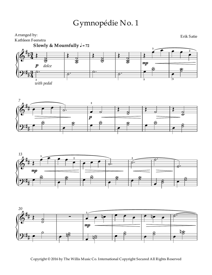 Gymnopedie No. 1 Gymnopedie No. 1 Piano Method scores gallery preview page 2