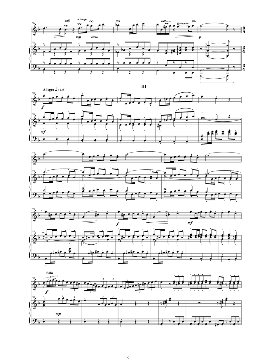 Vivaldi - Violin Concerto in D minor RV 242 Op.8 No.7 for Violin and Piano Violin Solo scores gallery preview page 6