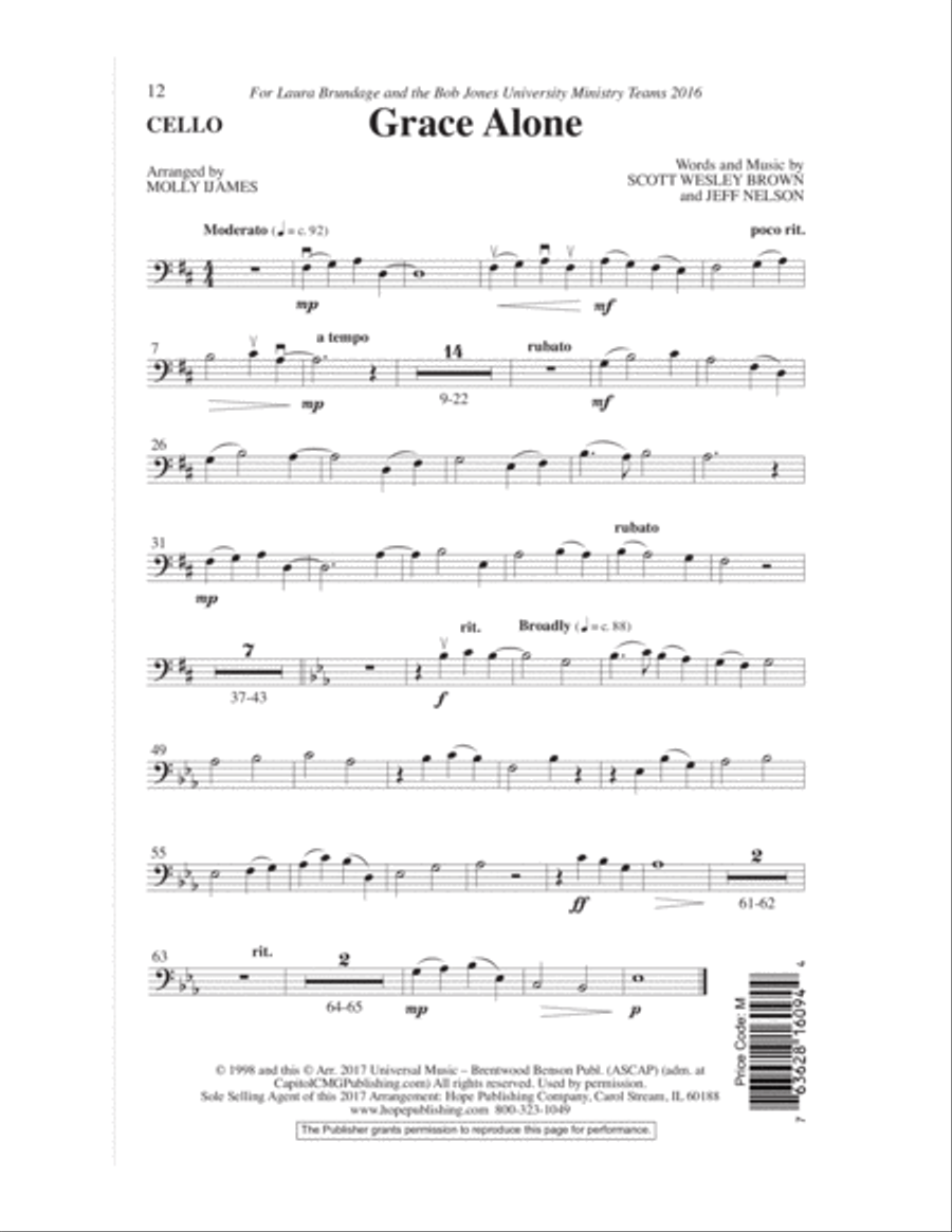 Grace Alone 4-Part scores gallery preview page 12