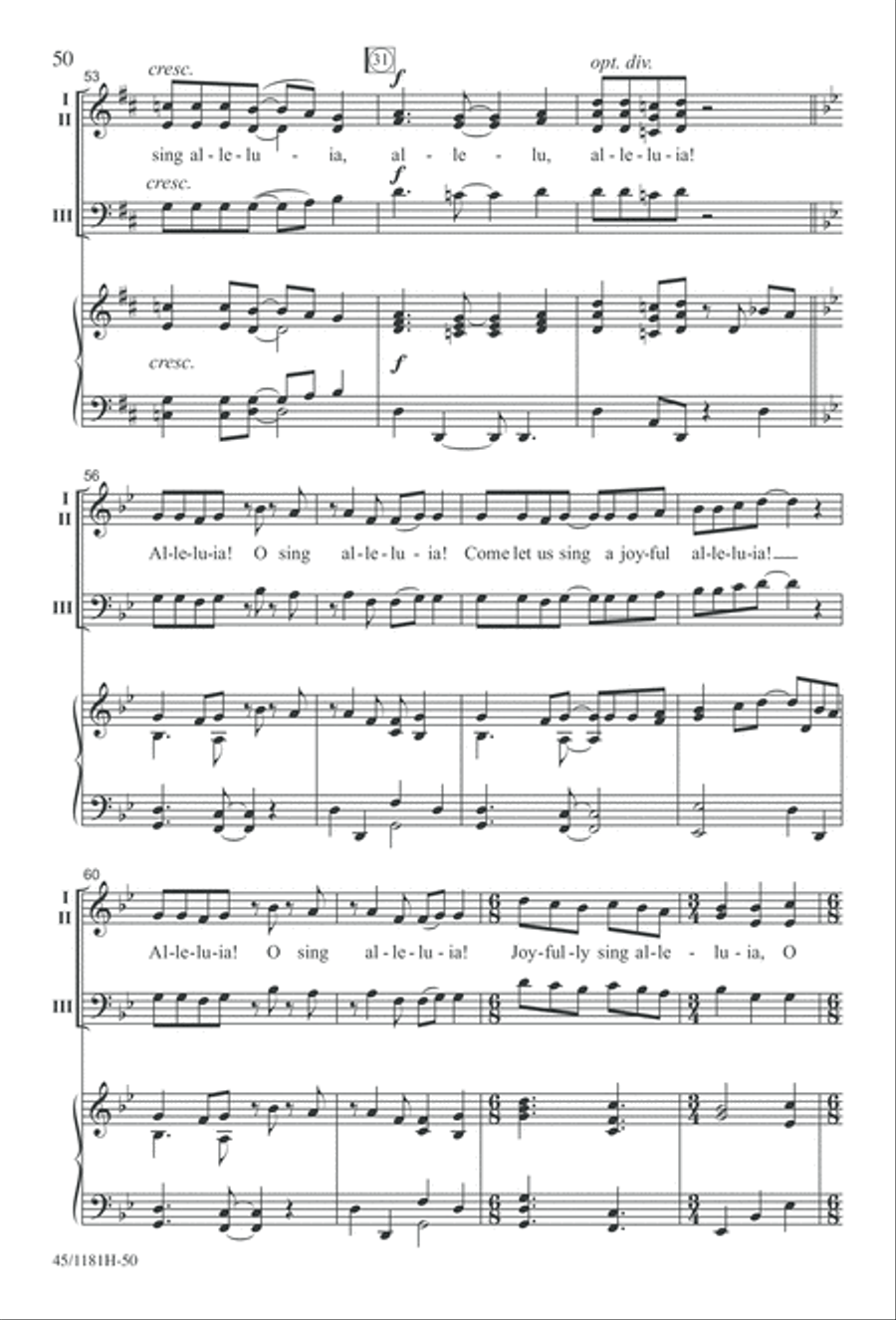 Contemporary Choral Classics 3-Part scores gallery preview page 50