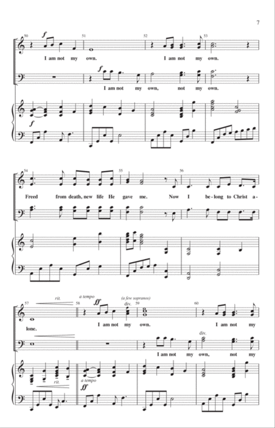 I Am Not My Own 4-Part scores gallery preview page 6