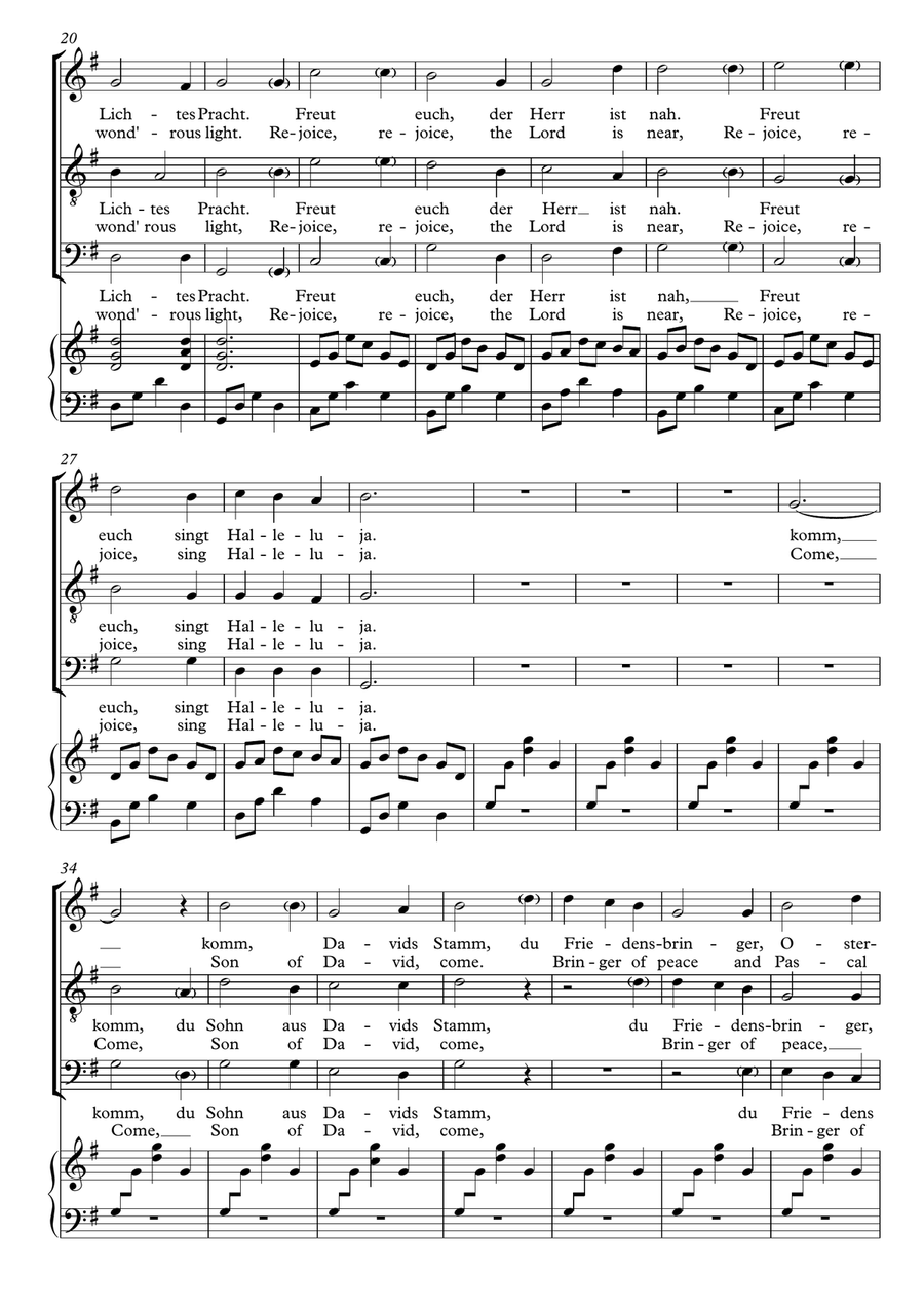 Come, Morning Star (Komm, Morgenstern) New Advent carol for STB voices and piano, by Simon Peberdy STB scores gallery preview page 3