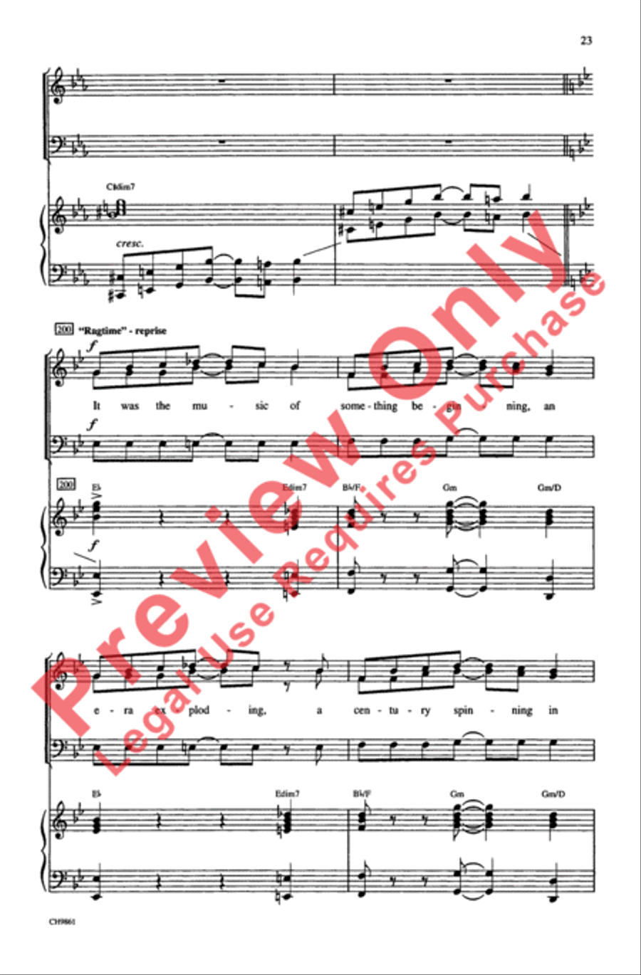 Ragtime (Choral Selections) 3-Part scores gallery preview page 23