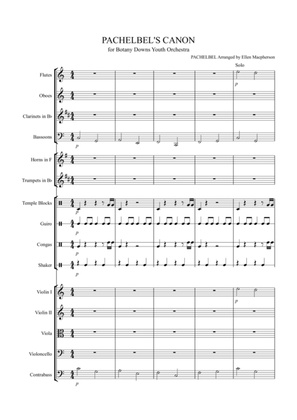 Pachelbel's Cannon - for Youth Orchestra - score plus all parts included