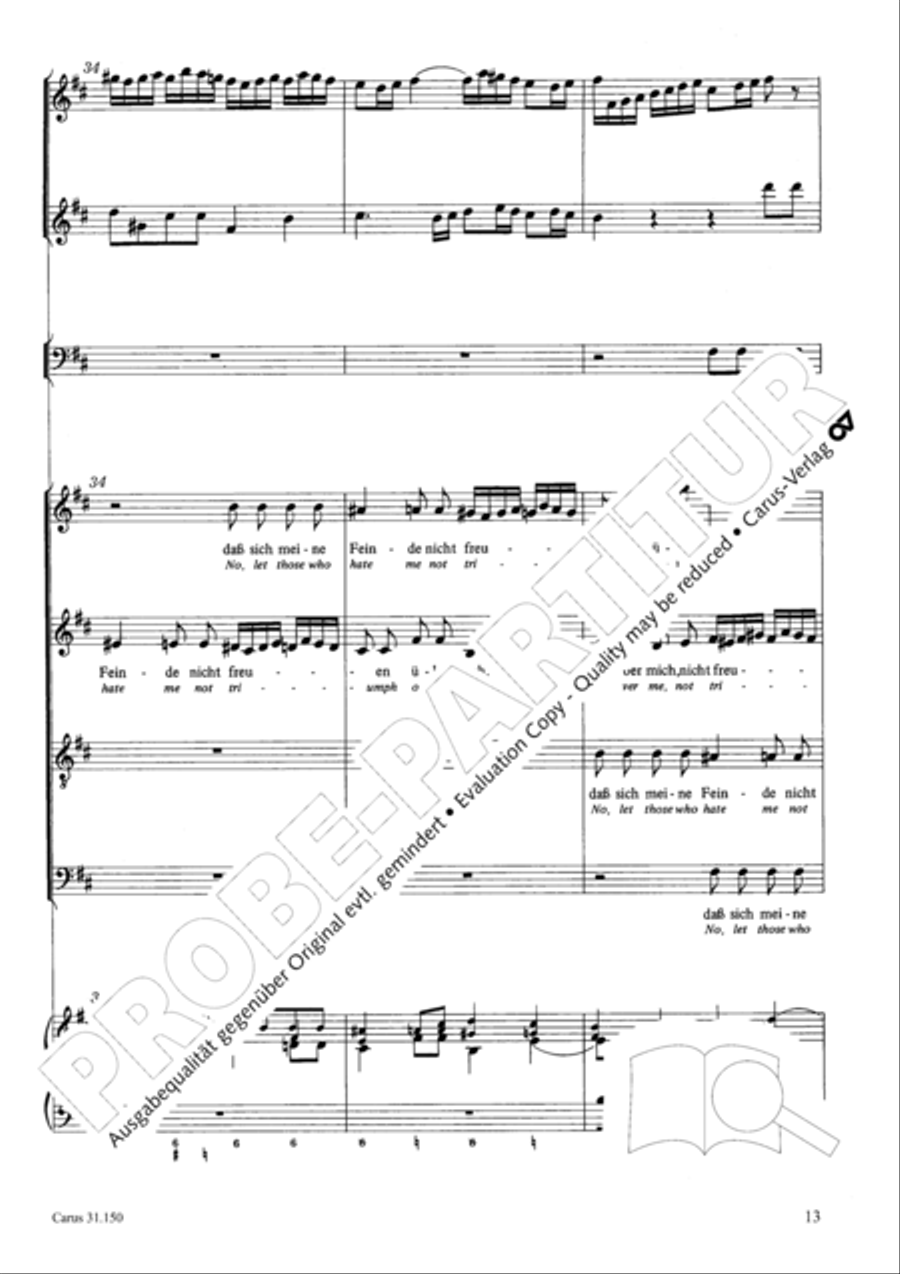 O my Lord, I long for thee (Nach dir, Herr, verlanget mich) 4-Part scores gallery preview page 16