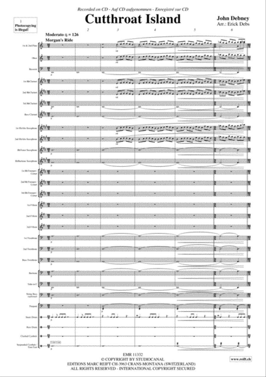 Cutthroat Island Concert Band scores gallery preview page 4