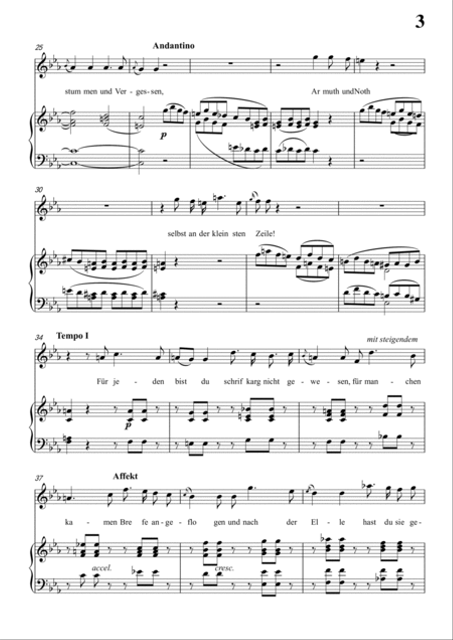 Schubert-Epistel(Herrn Joseph Spaun) in #G minor,D.749,for Vocal and Piano.sib Voice scores gallery preview page 4