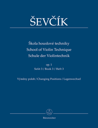 Book cover for School of Violin Technique op. 1 (Book 3)