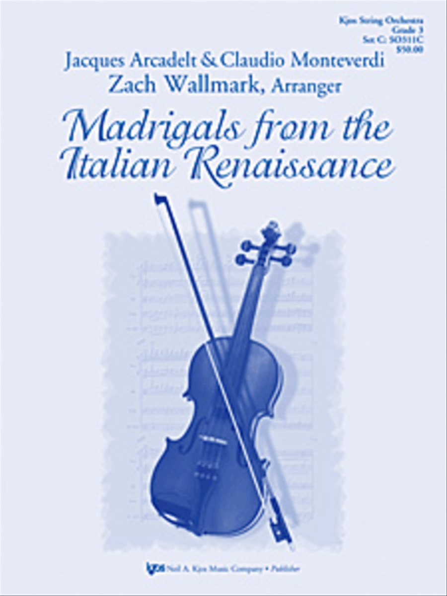 Madrigals from the Italian Renaissance - Score