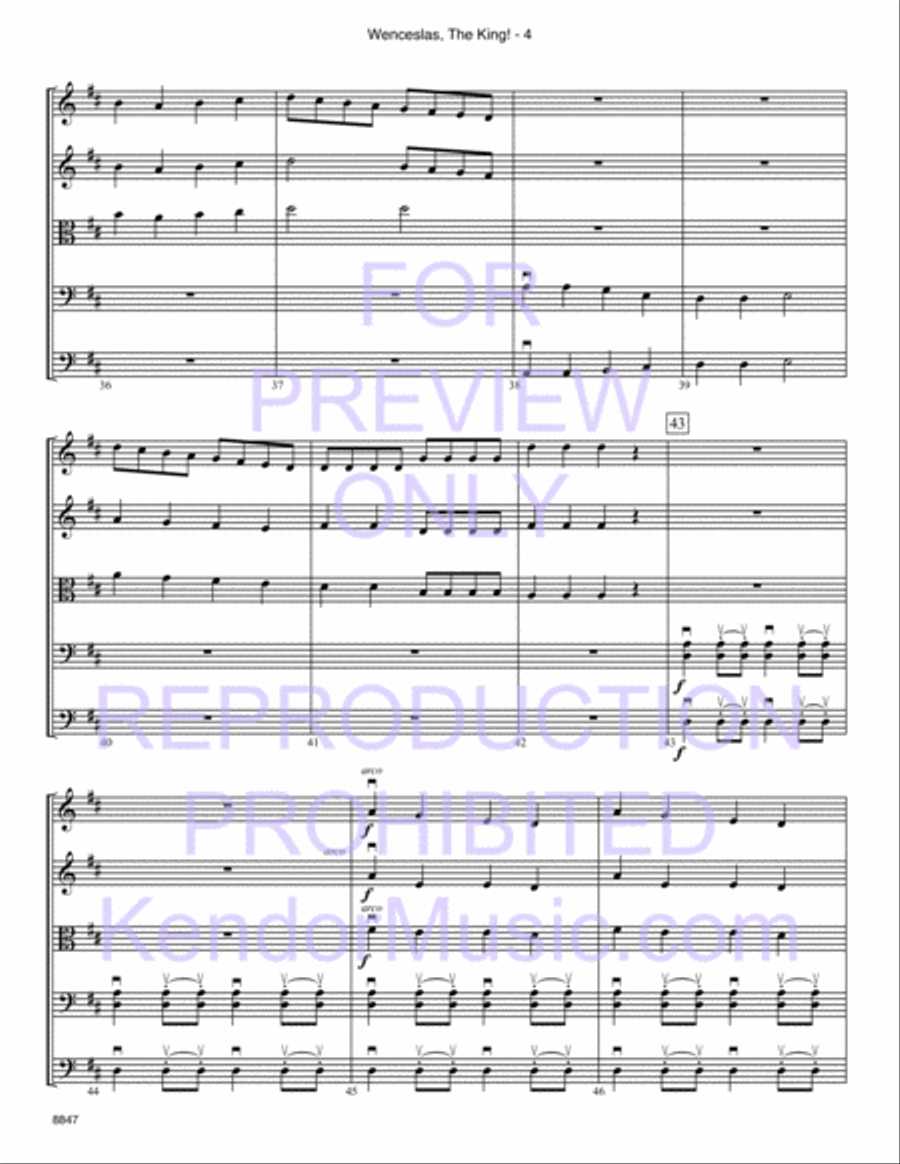 Wenceslas, The King! Wenceslas, The King! String Orchestra scores gallery preview page 6