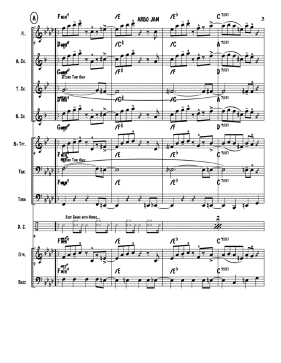 Arbo Jam Jazz Ensemble scores gallery preview page 3