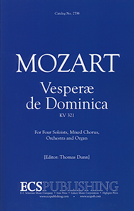 Book cover for Vesperae de Dominica, K.321 (Choral Score)