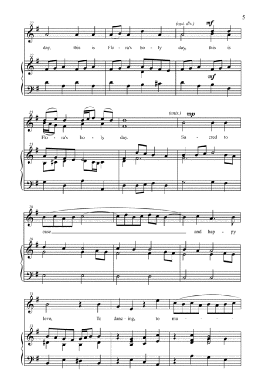 Nymphs and Shepherds Unison Choir scores gallery preview page 3