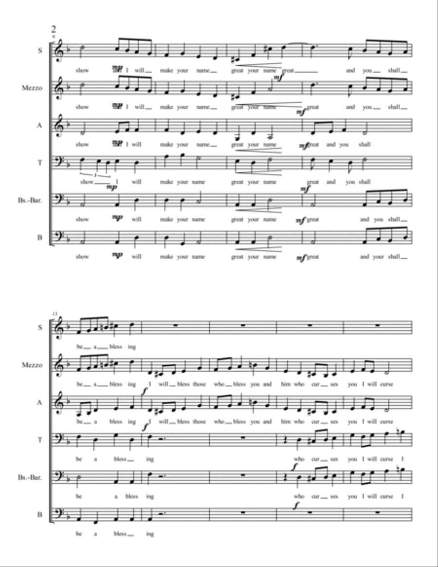 Lech Lecha Lech Lecha Choir scores gallery preview page 2