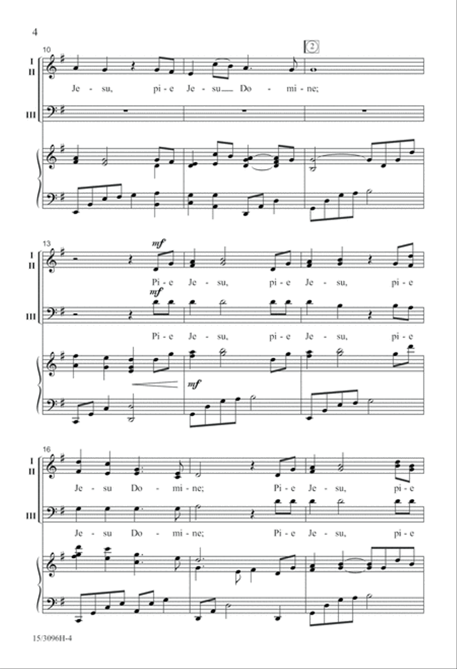 Pie Jesu 3-Part scores gallery preview page 5