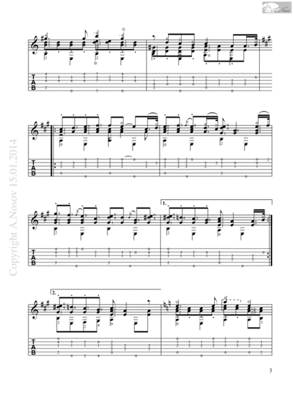 Blue Canary (Sheet music for guitar) image number null