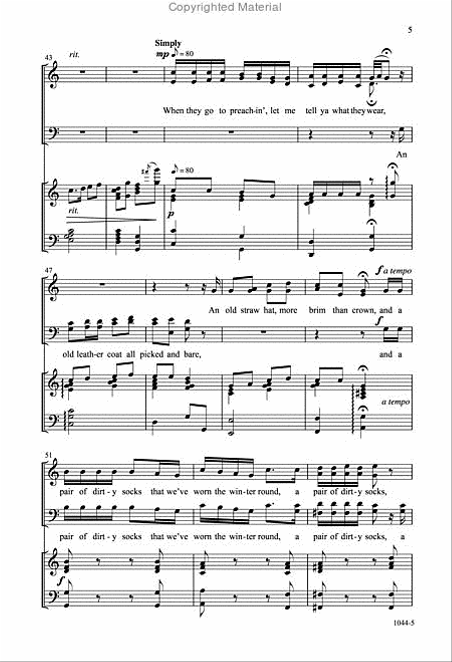 When You Go A-courtin' - SATB Octavo 4-Part scores gallery preview page 5