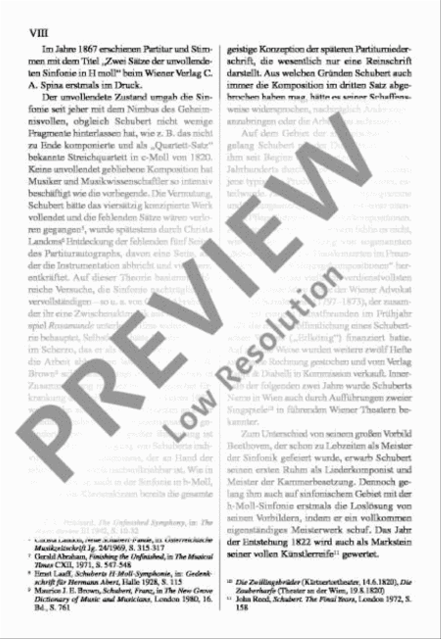 Symphony No. 8 B minor Orchestra scores gallery preview page 9