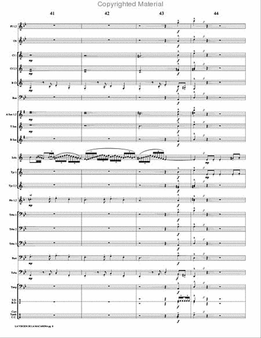 La Virgen de la Macarena La Virgen de la Macarena Concert Band scores gallery preview page 11