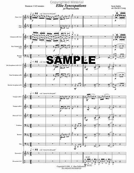 Elite Syncopations (band score only)