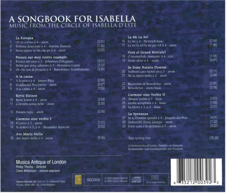 A Songbook for Isabella
