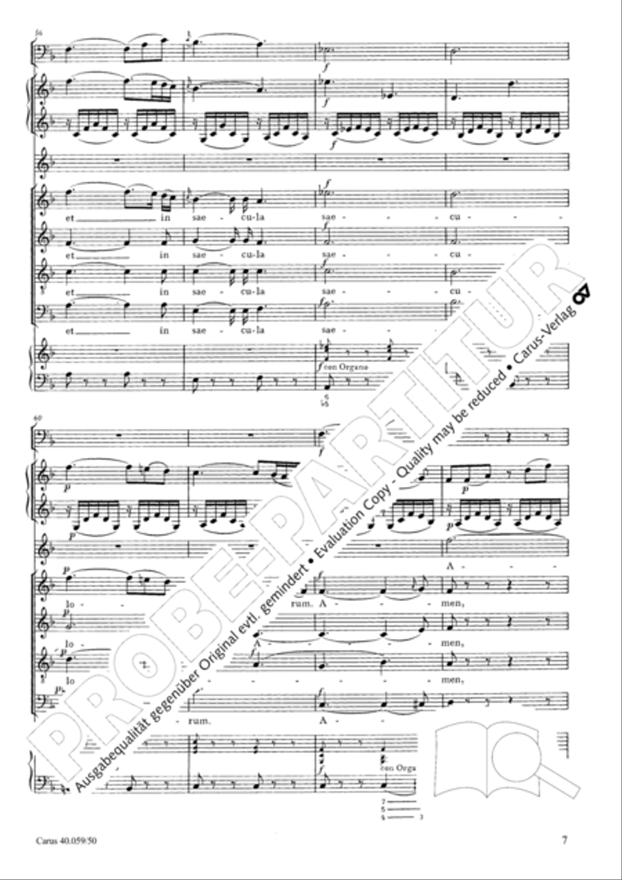 Laudate Dominum in F 4-Part scores gallery preview page 8