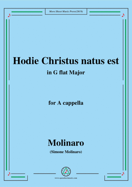Molinaro-Hodie Christus natus est,in G flat Major,for A cappella image number null
