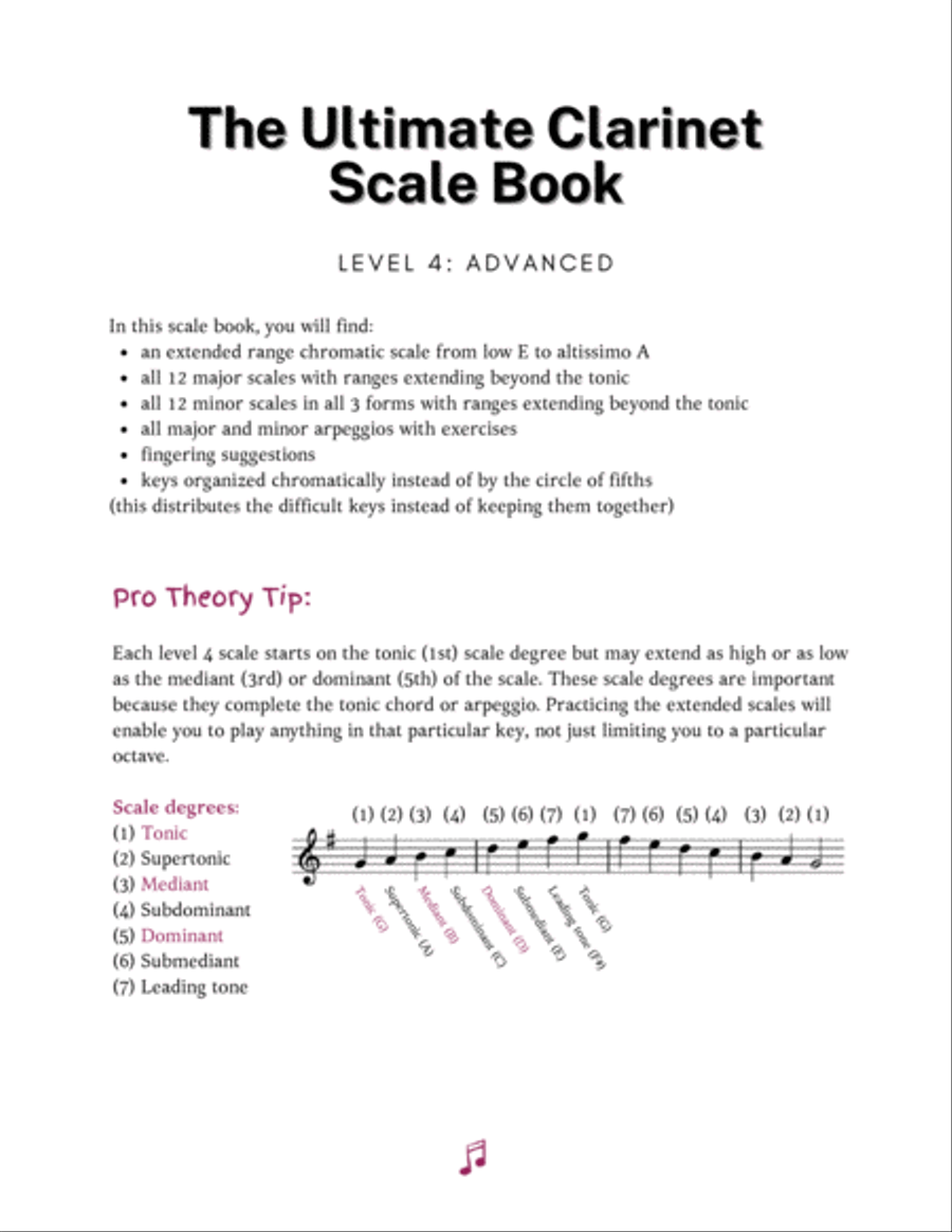 The Ultimate Clarinet Scale Book: Level 4 B-Flat Clarinet scores gallery preview page 2