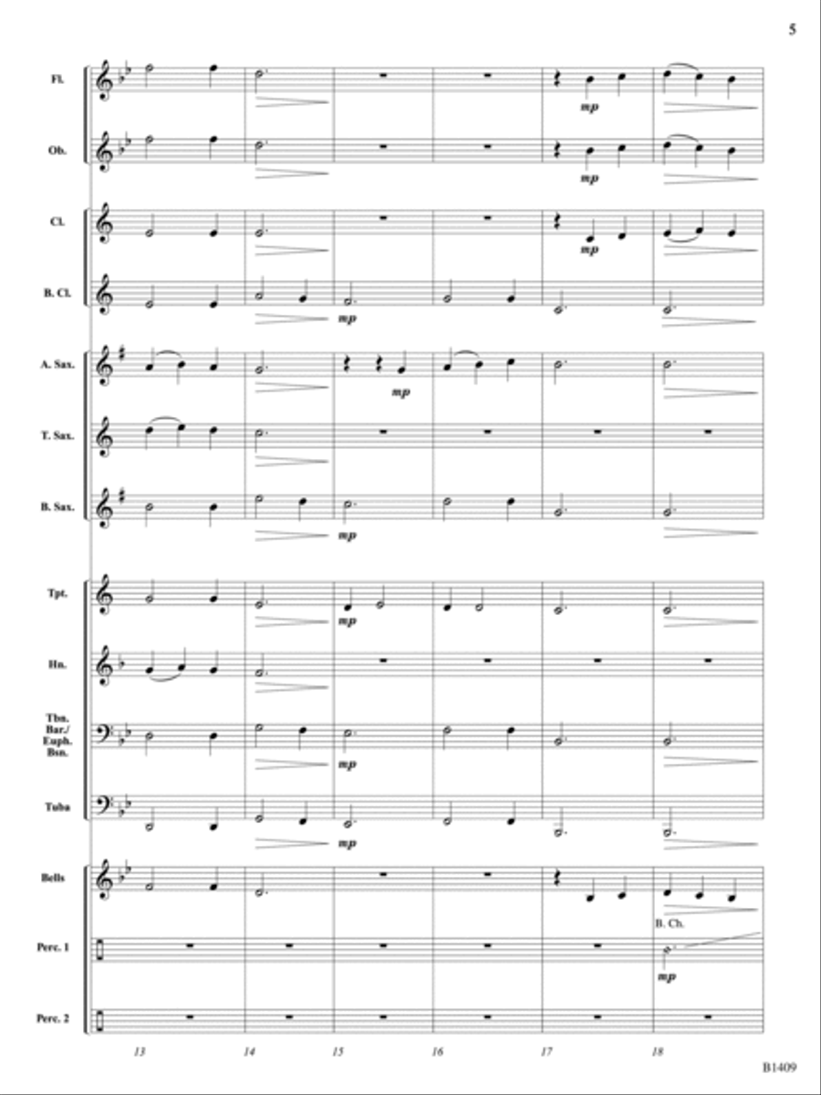 Gentle Winds: Score Concert Band scores gallery preview page 5