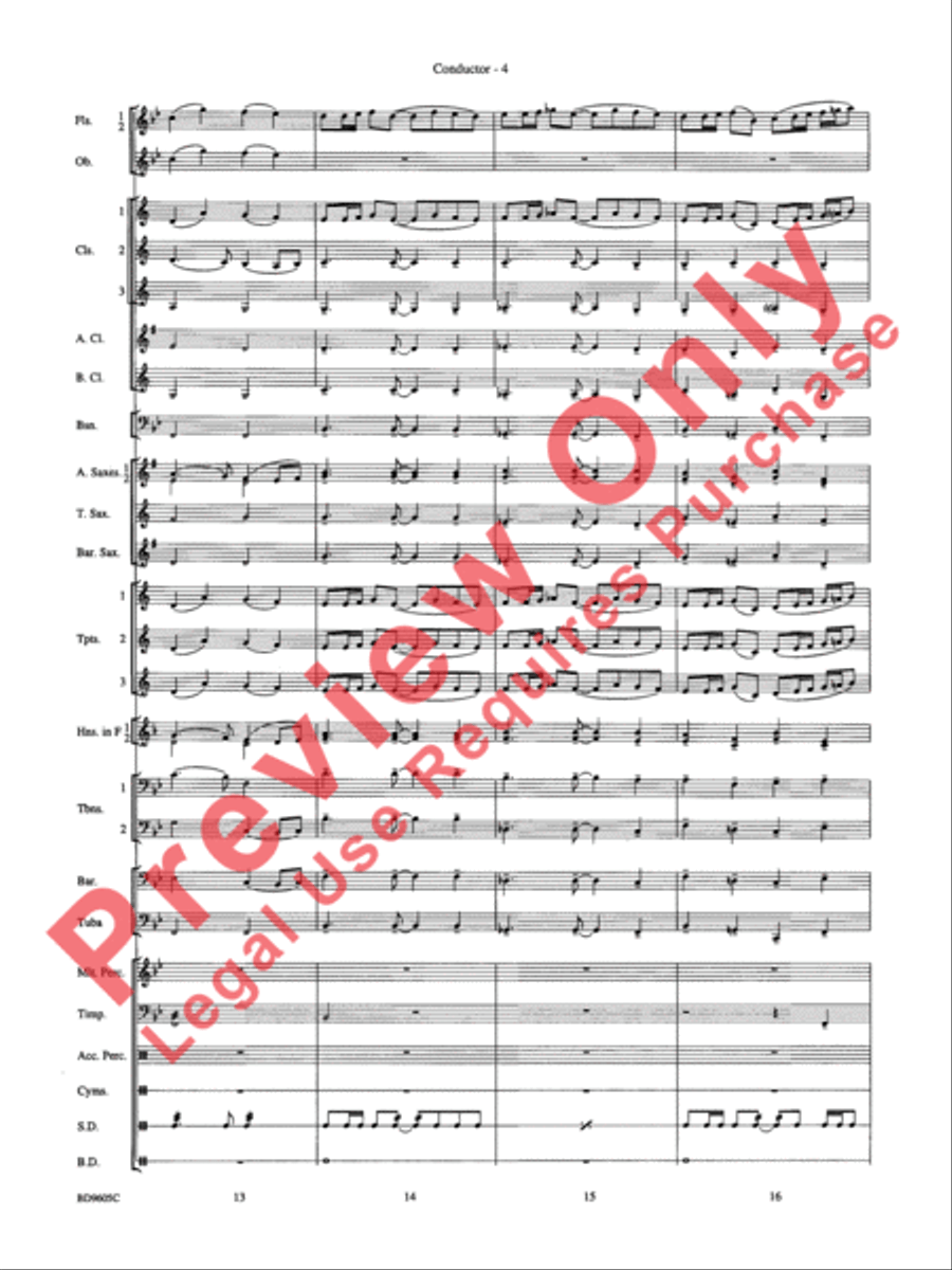Tower Hill Overture Concert Band scores gallery preview page 7