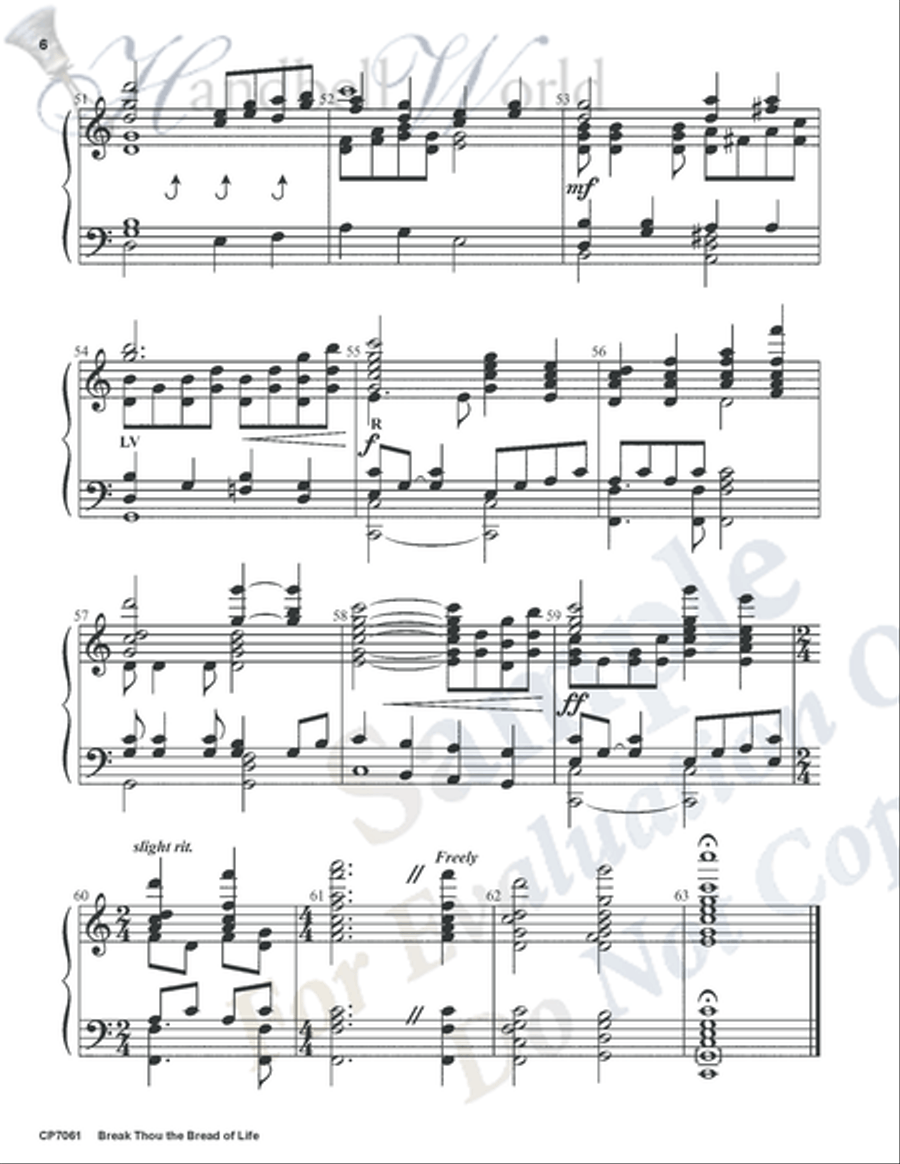 Break Thou the Bread of Life 5-Octaves scores gallery preview page 5