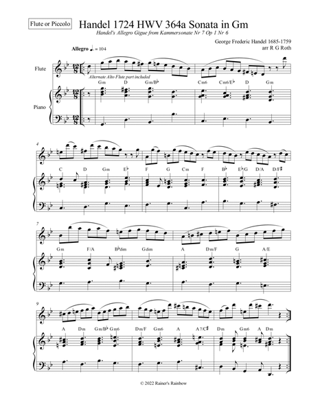 Handel's Gigue or Tarantela For Flute Pic or Alto Flute
