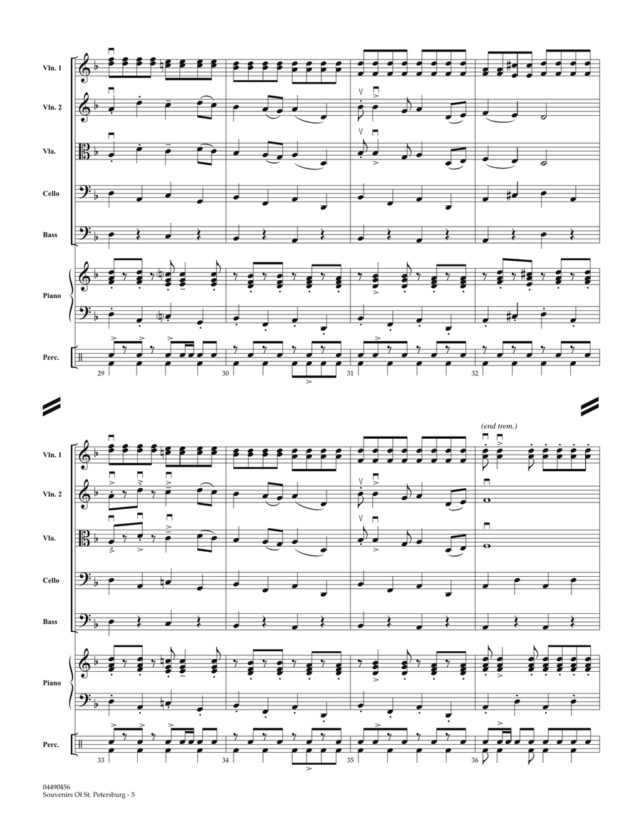 Souvenirs Of St. Petersburg - Conductor Score (Full Score) Orchestra scores gallery preview page 5