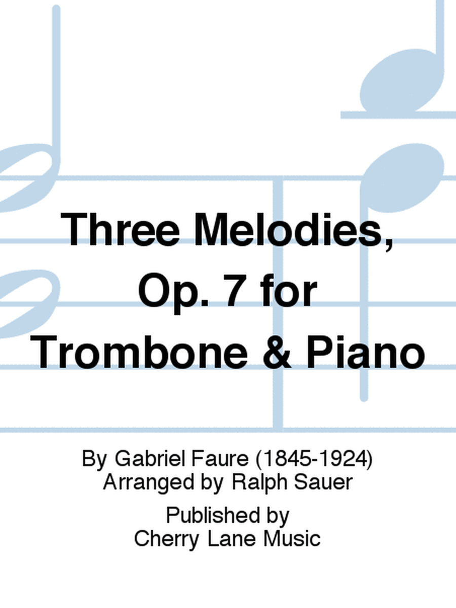 Three Melodies, Op. 7 for Trombone & Piano