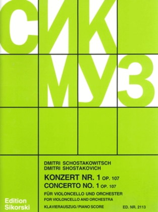 Book cover for Concerto No. 1 for Violoncello and Orchestra, Op. 107 – Revised Edition