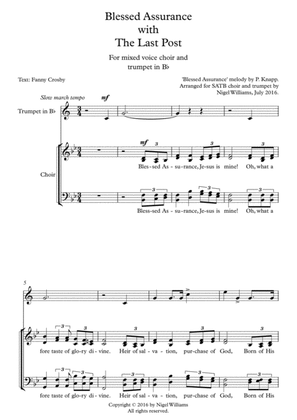 Hymn Concertato, Blessed Assurance, with The Last Post, for SATB choir and trumpet in Bb