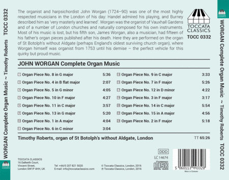 Worgan: Complete Organ Music