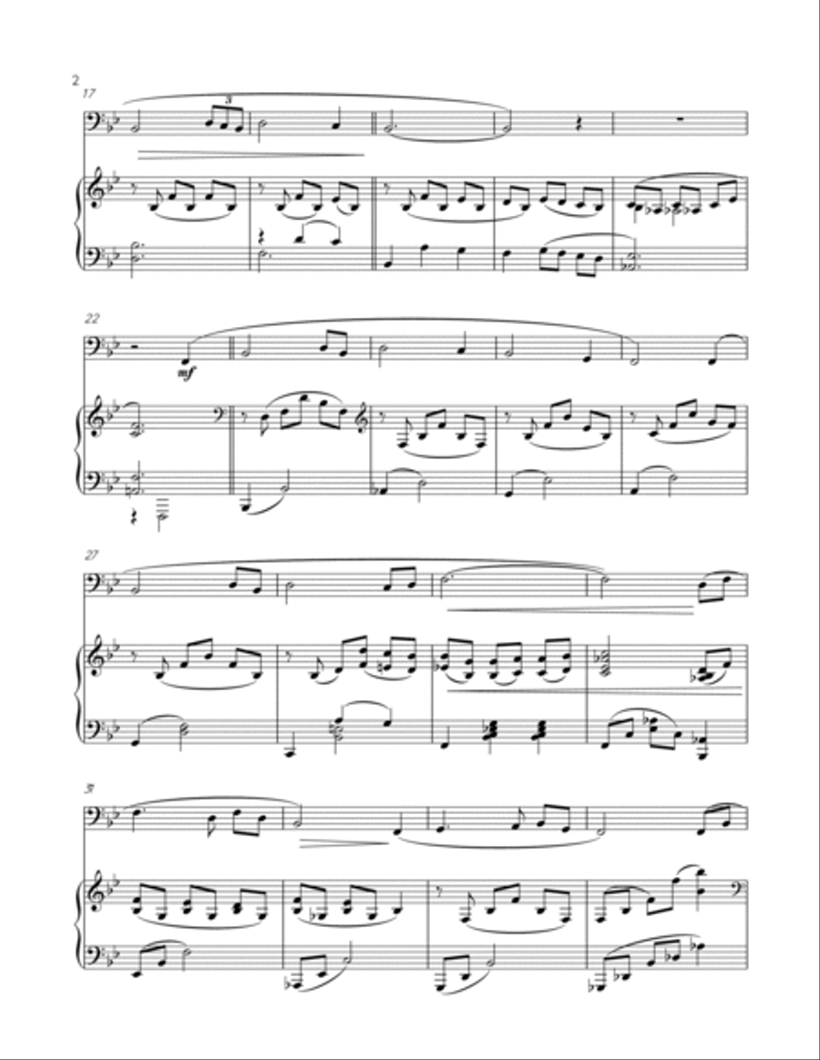 Amazing Grace for Tuba & Piano Tuba scores gallery preview page 2