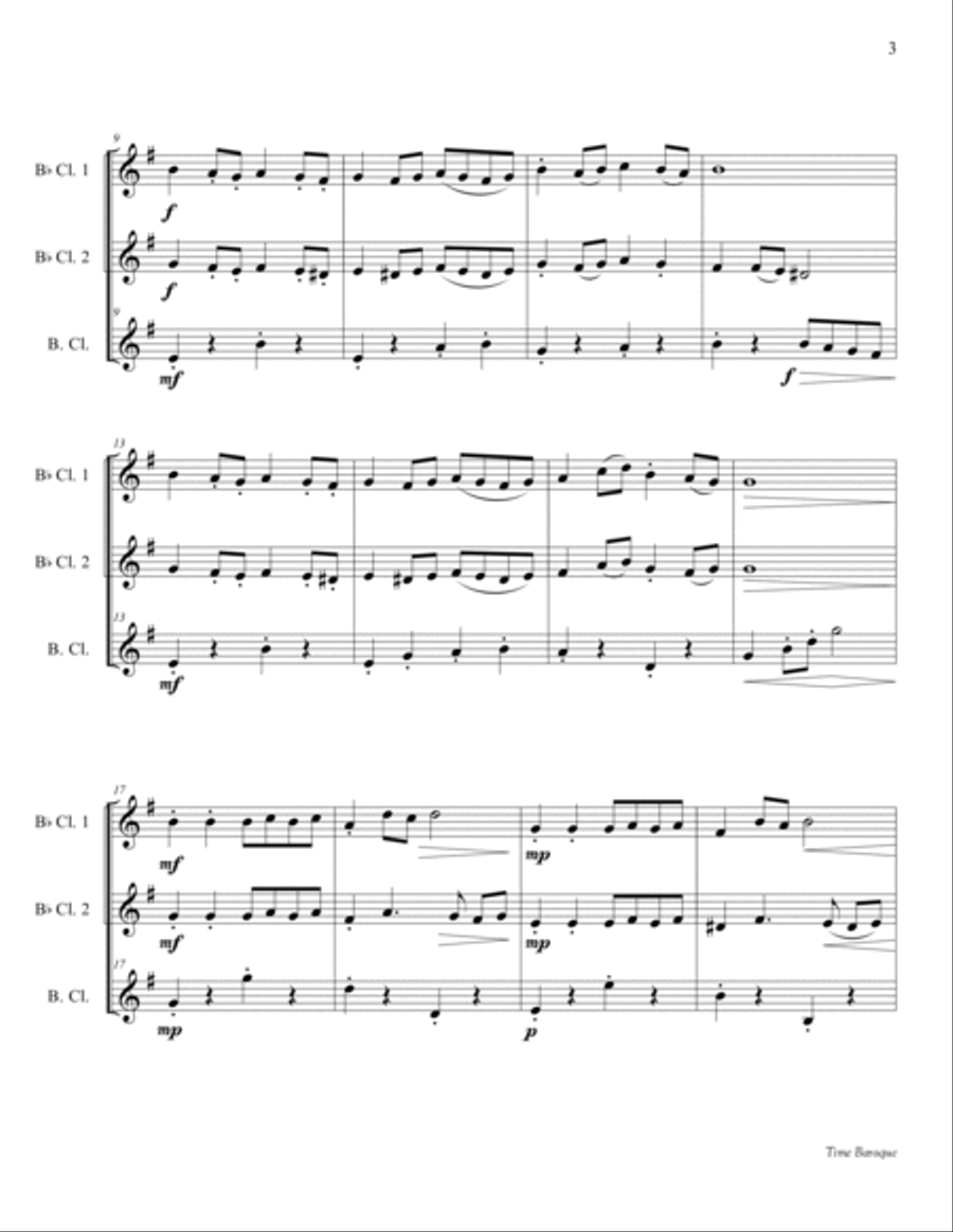 Time Baroque- Score and Parts Woodwind Trio scores gallery preview page 5