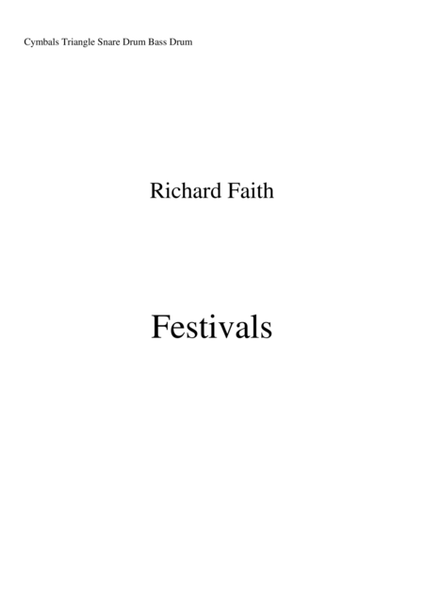 Richard Faith/László Veres : Festivals for concert band, percussion 1 part